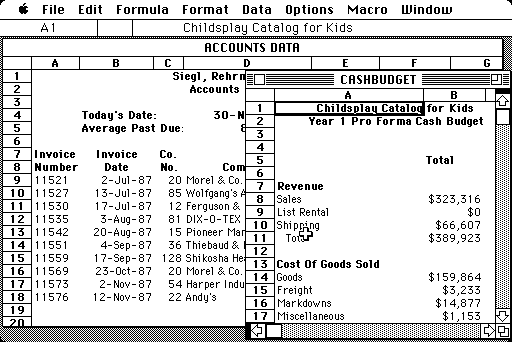 Microsoft Excel 1.5 for Mac (1985)